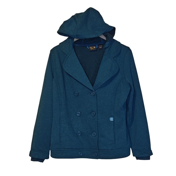 Mountain Hardwear Jackets & Blazers - Mountain Hardwear Jacket Womens Med Teal Double Breasted Hooded Peacoat OL4947